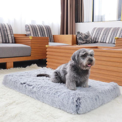 Flauschiges Hundebett mit Memory Foam – Rosa, 100x60cm
