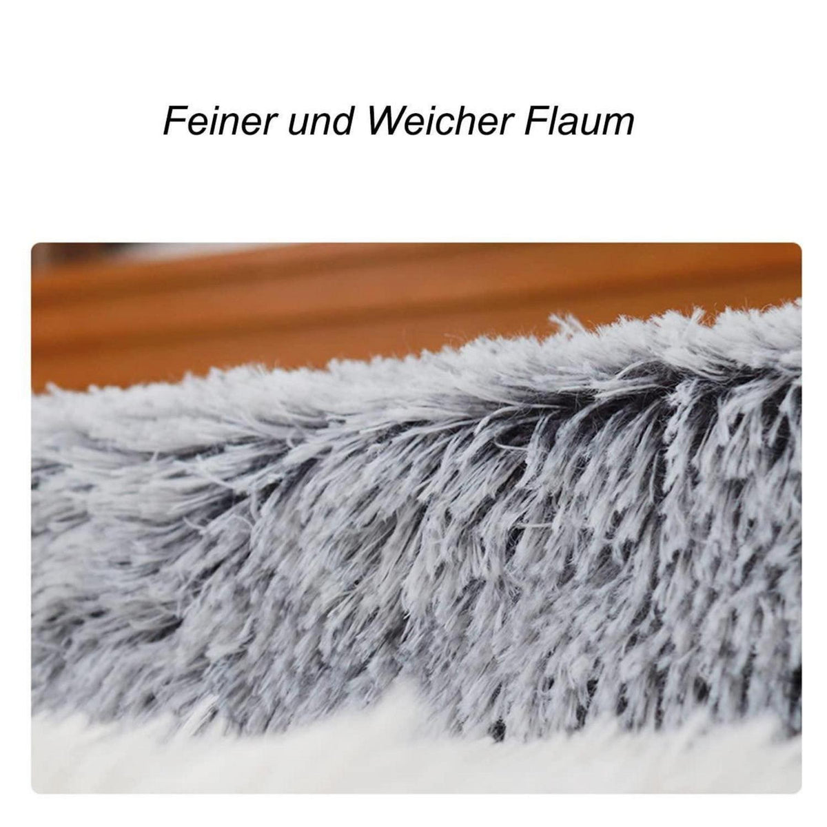Flauschiges Hundebett mit Memory Foam – 120x80cm Kaffee