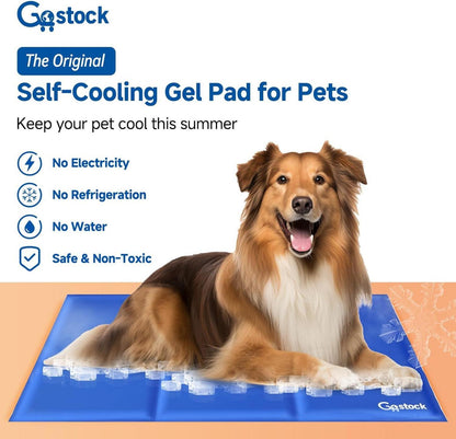 GoStock Kühlmatte für Hunde und Katzen 120x80cm ungiftig selbstkühlend