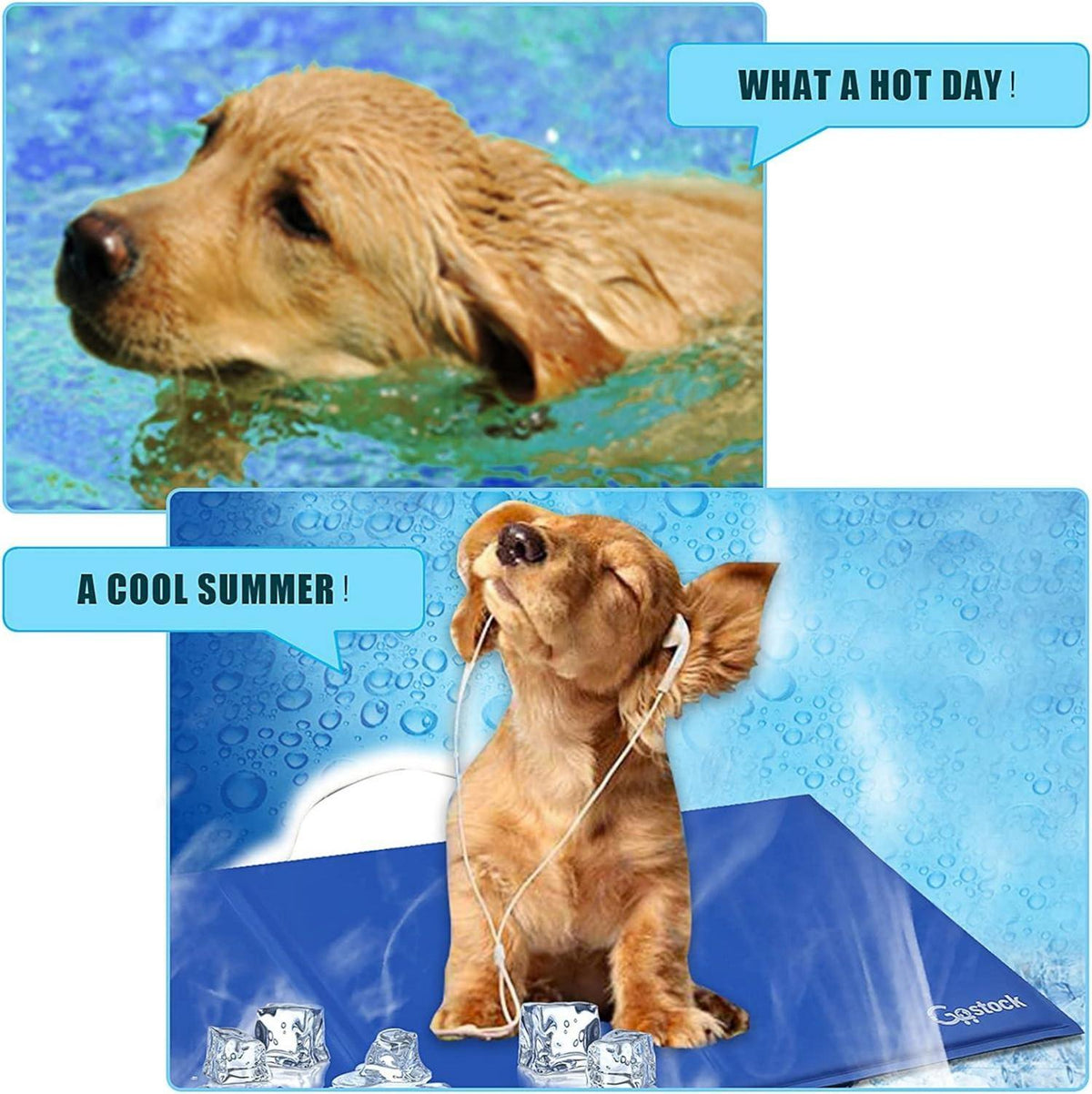Kühlmatte für Hunde und Katzen Pet Cooling Mat Hund Cooler Pad XXL 120x80cm