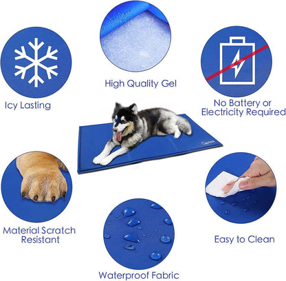 GoStock Kühlmatte für Hunde und Katzen 120x80cm ungiftig selbstkühlend