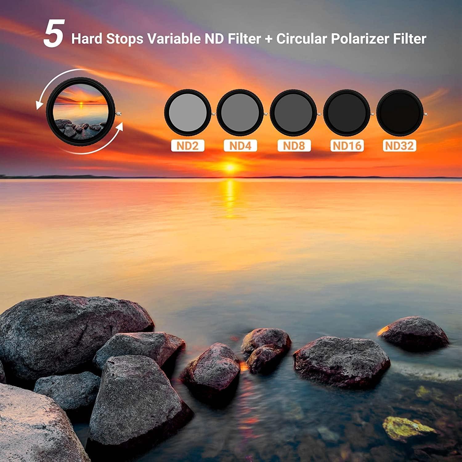 PROfezzion 77mm Variabler ND CPL Filter mit Zirkularer