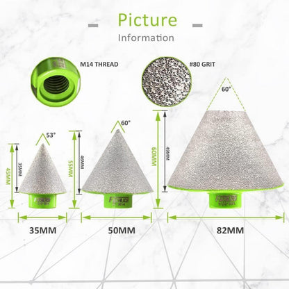 Diamant Fingerfräser 82mm M14 zum Anfasen von Fliesenlöchern