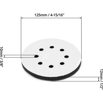 Schaum Interface Pad Kissen 125mm 2 Stück Klett 8-Loch