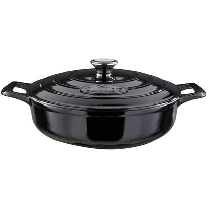 Gusseisen Schmorpfanne mit Deckel – 28 cm, 3,5 L