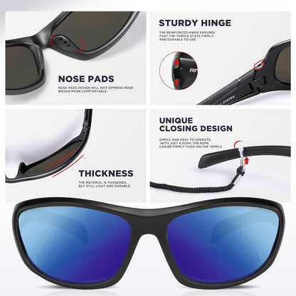 Polarisierte Sonnenbrille TR90 UV400 für Sport und Outdoor