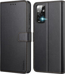 Handyhülle Xiaomi Redmi Note 11 4G/Note 11S 4G Leder Schwarz