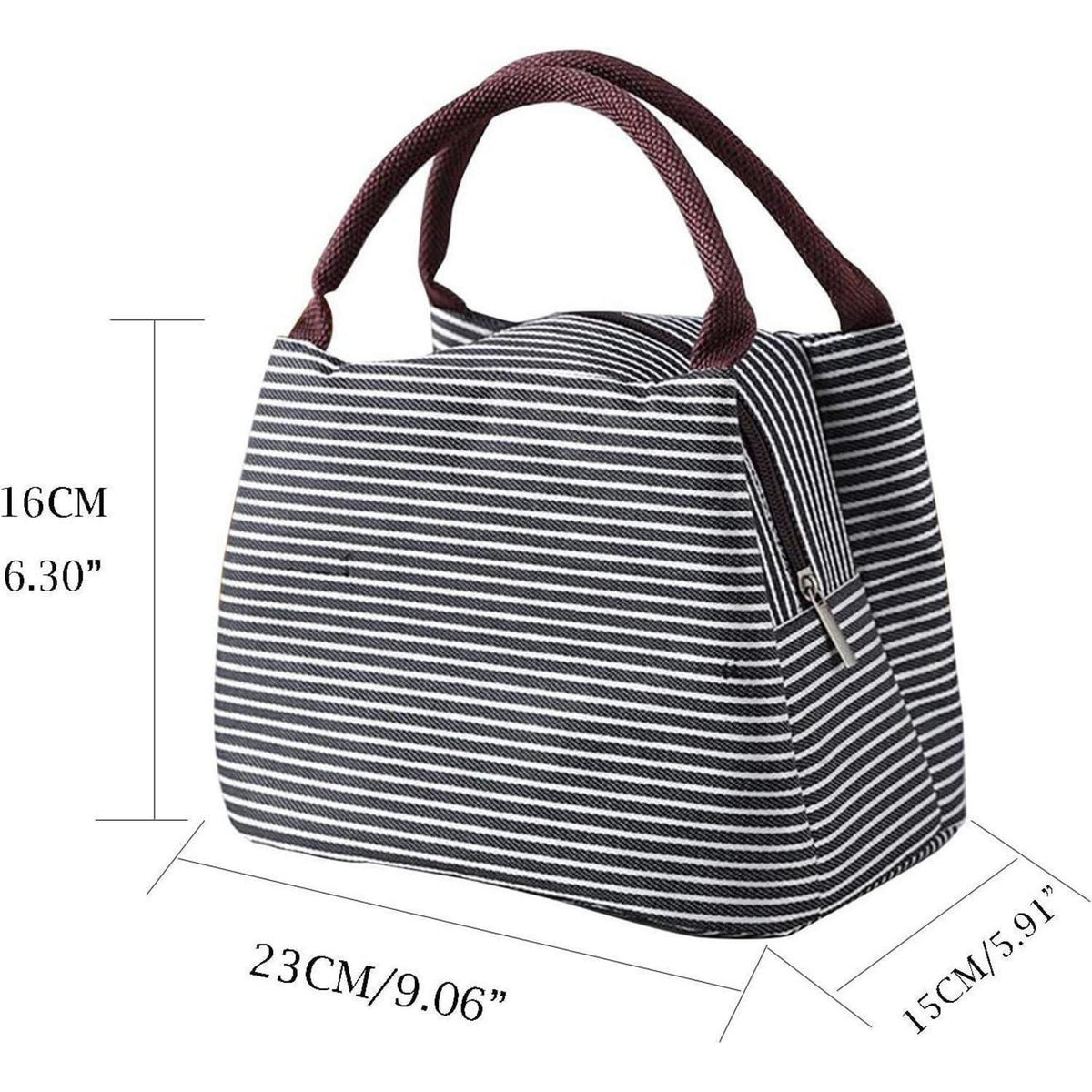 Isolierte Lunchtasche Schwarz – Wiederverwendbar & Auslaufsicher