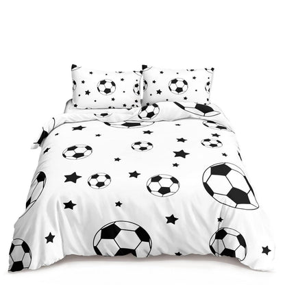Fußball Bettwäsche Set Kinder 220x230cm mit Kissenbezügen