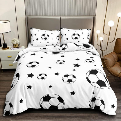 Fußball Bettwäsche Set Kinder 220x230cm mit Kissenbezügen