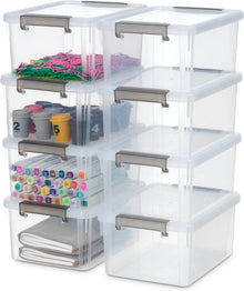 Transparente Kunststoff-Aufbewahrungsboxen mit Deckel, 3L, 8er-Set