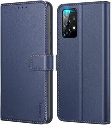 Handyhülle Samsung Galaxy A52 A52s 5G Leder Schutzhülle Blau