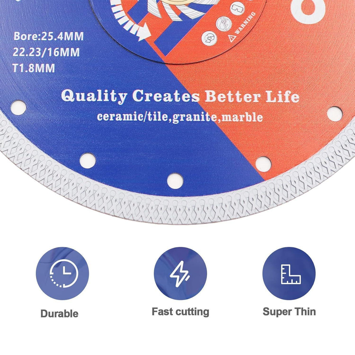 Diamant Trennscheibe 200mm Turbo Mesh für Fliesen & Stein