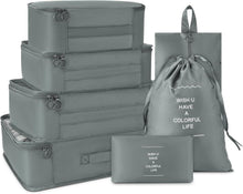 Verpackungswürfel Set 7-teilig für Urlaub & Reise - Multifunktionaler
