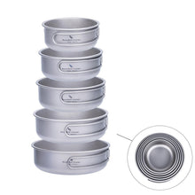 Titan Camping Geschirr Set mit Klappgriffen – 5-teilig