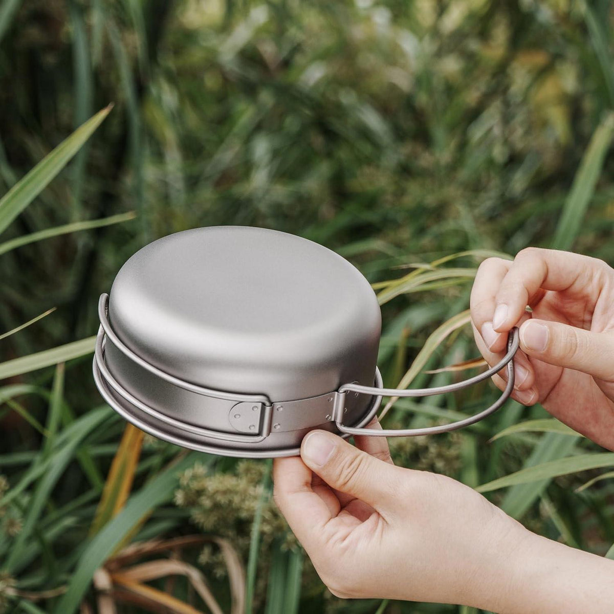 Titan Camping Geschirr Set mit Klappgriffen – 5-teilig