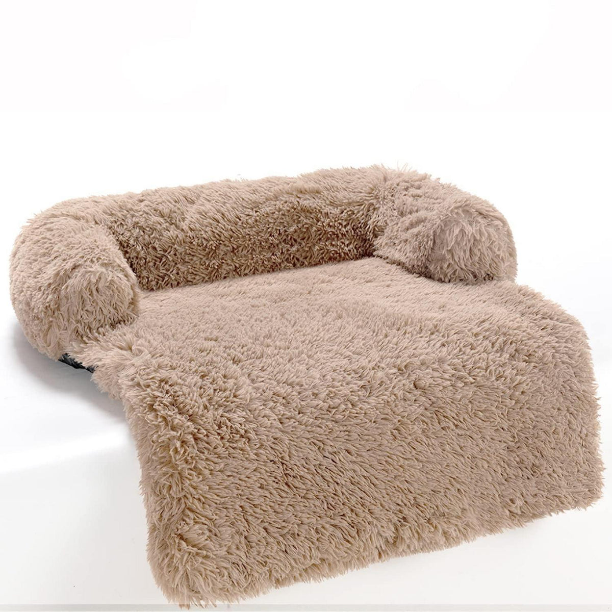Flauschiges Hundebett Waschbar – Beige, Mittelgroß