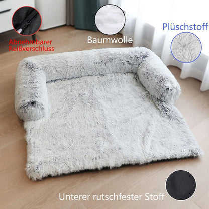 Flauschiges Hundebett Waschbar – Beige, Mittelgroß