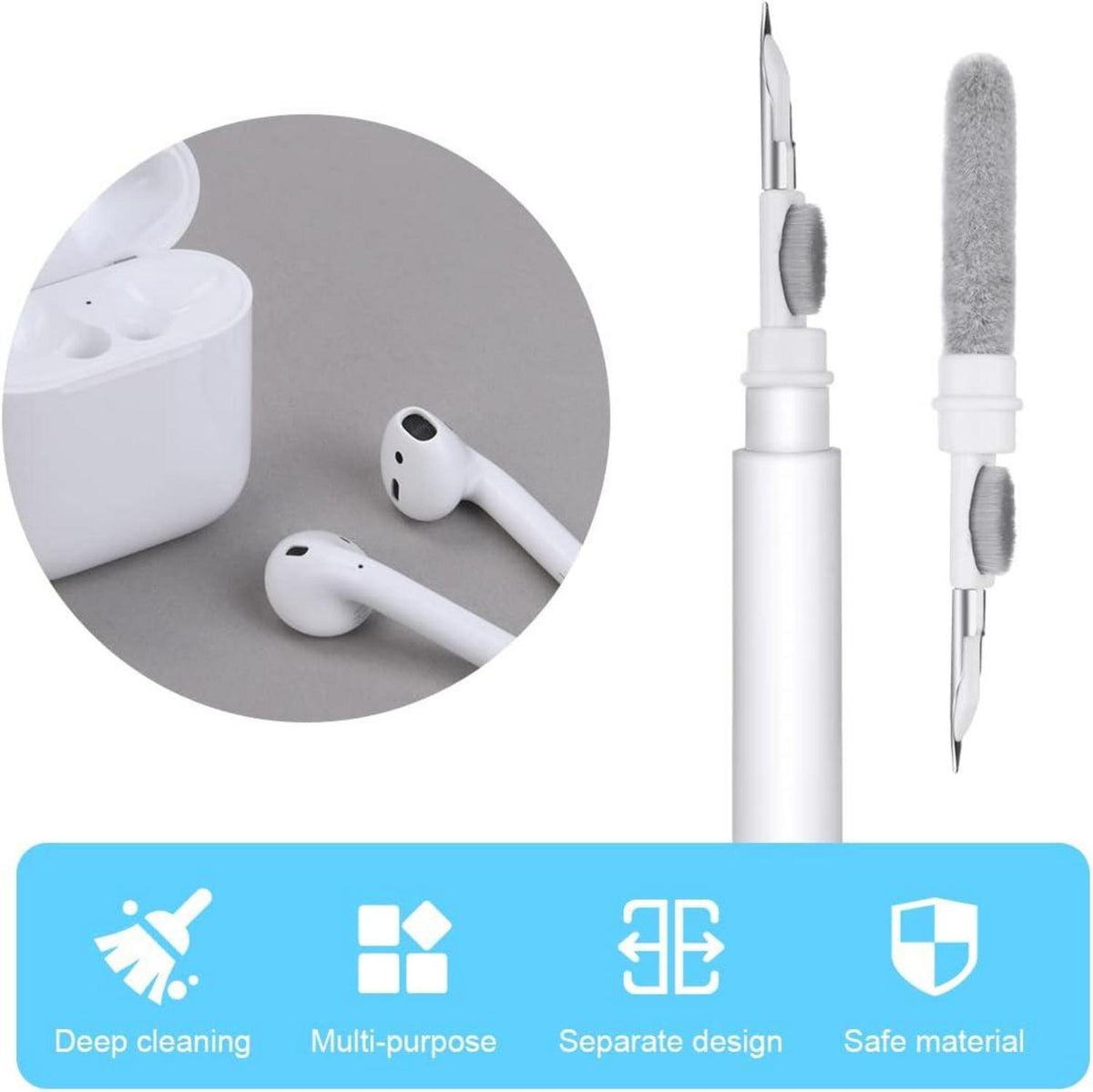 Vicloon Airpods Pro Reinigungsset 3 in 1 Multifunktionsstift weiche Bürste