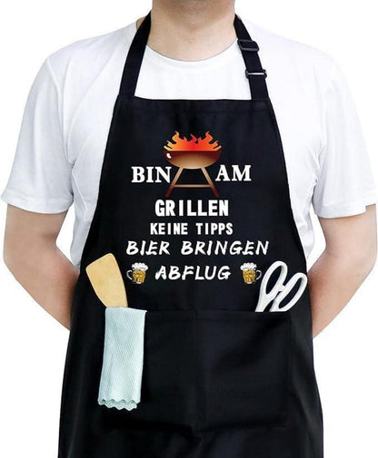 Lustige Männer Grillschürze Geschenk Papa Opa Vatertag BBQ Herren