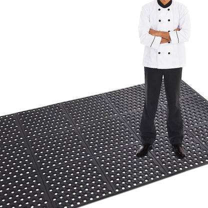 Rutschfeste Gummimatte Outdoor 90x210 cm – Schmutzfangmatte mit Entwässerung