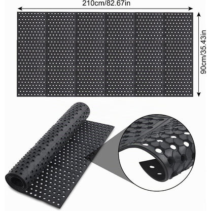 Rutschfeste Gummimatte Outdoor 90x210 cm – Schmutzfangmatte mit Entwässerung