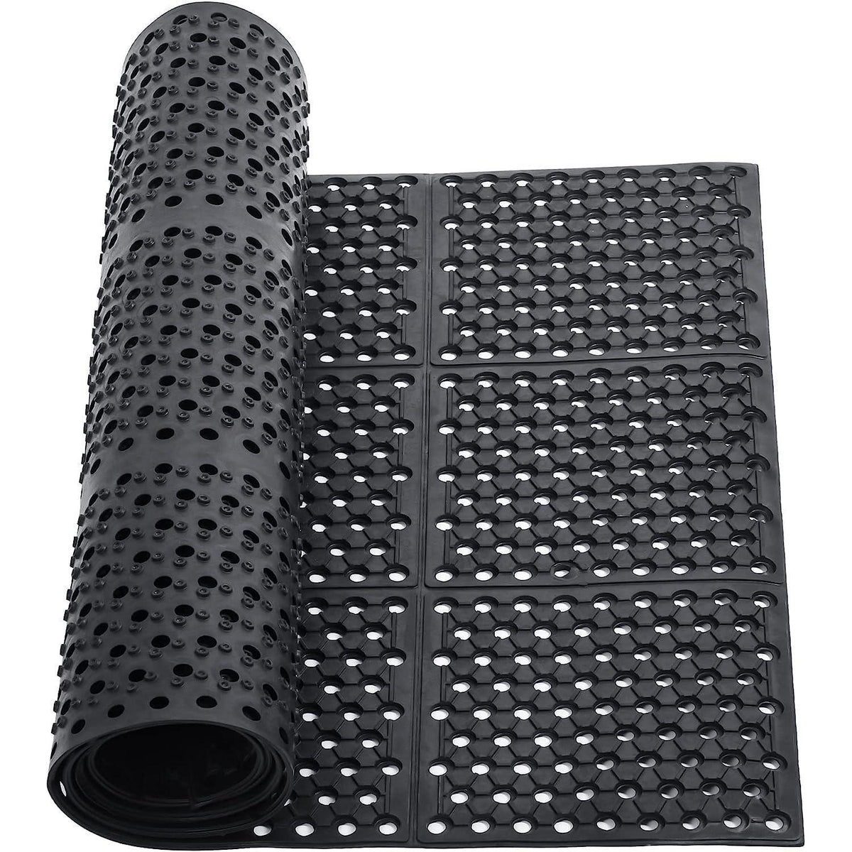 Rutschfeste Gummimatte Outdoor 90x210 cm – Schmutzfangmatte mit Entwässerung