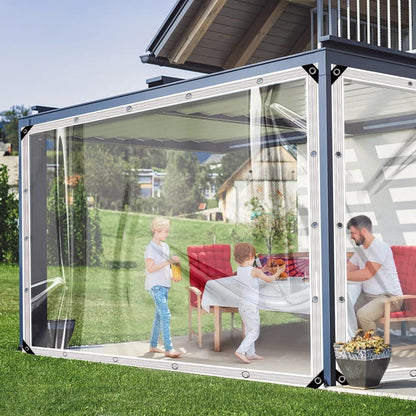 Transparente PVC Plane mit ösen wasserdicht 420g/m² 3x3m