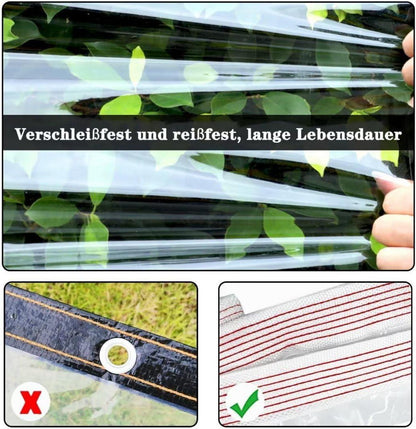 Wasserdichte Transparente PVC-Plane mit Ösen für Garten 4x6m