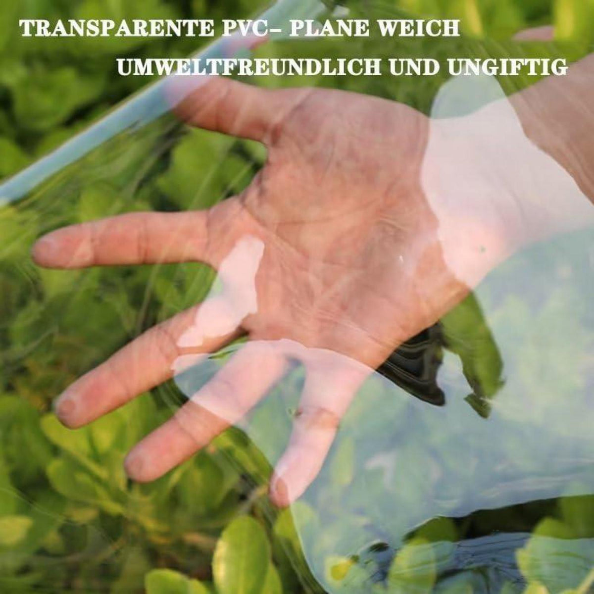 Transparente PVC Plane 4x6m wasserdicht & reißfest mit Ösen für Garten & Gewächshaus