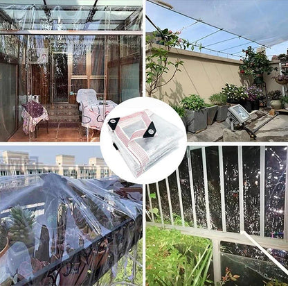 Wasserdichte Transparente PVC Plane 0.4mm 4x6m Ösen Garten Pavillon