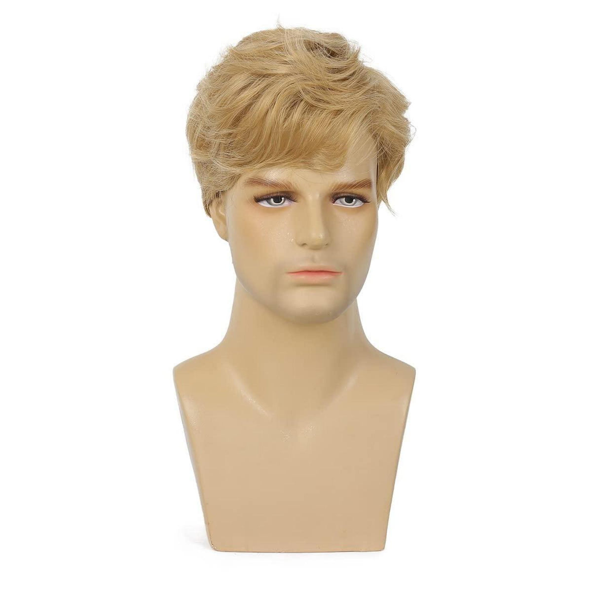 Lockige blonde Cosplay-Perücke mit Perückenkappe und Hitzebeständiger