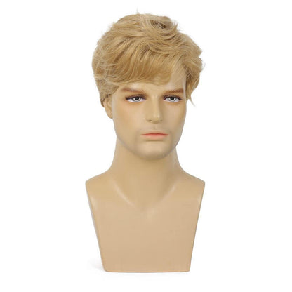 Lockige blonde Cosplay-Perücke mit Perückenkappe und Hitzebeständiger