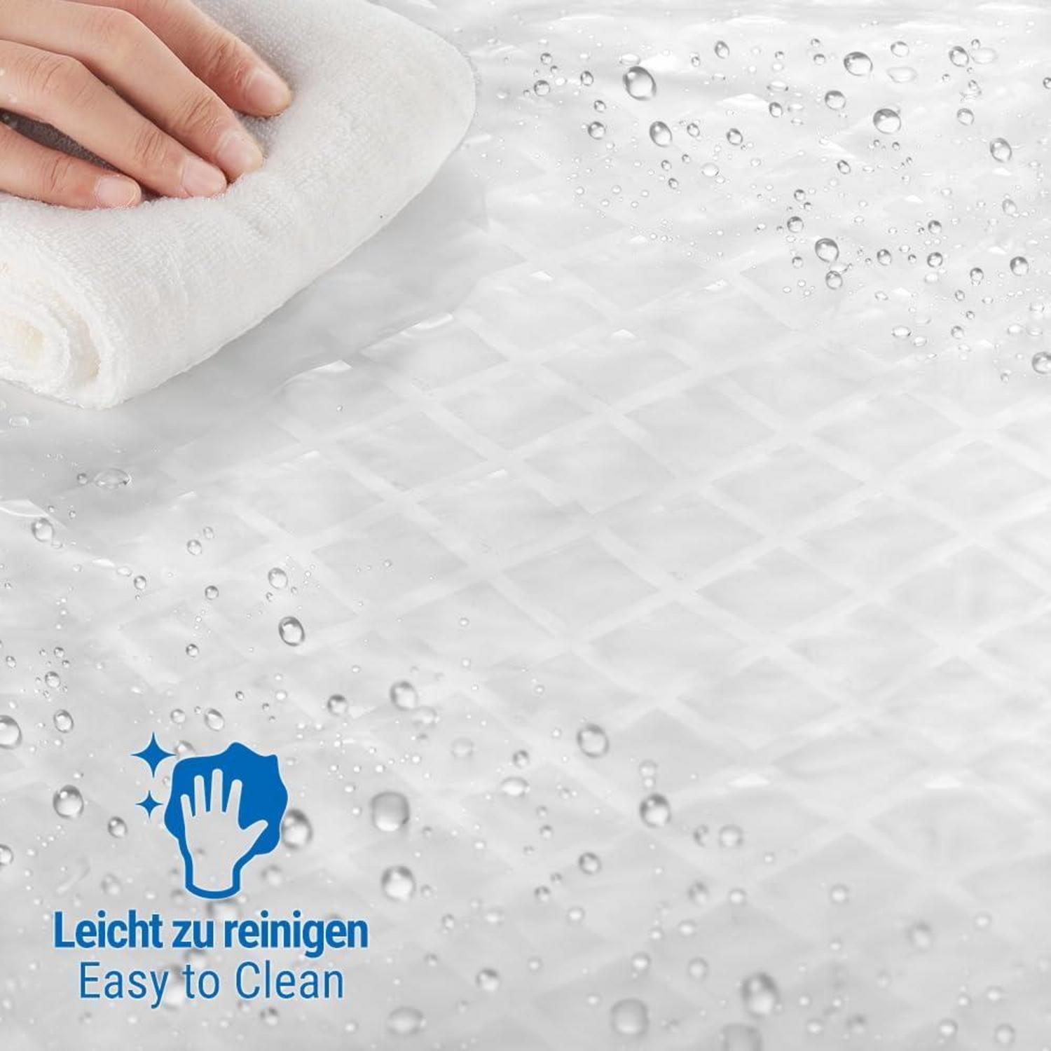 Duschvorhang 3D Rhombus Muster Transparent Wasserdicht Anti Schimmel 180x180cm
