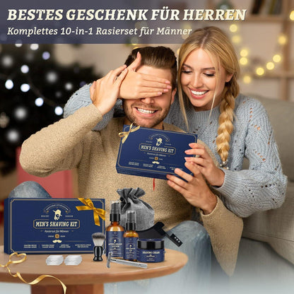 Bartpflegeset für Männer Rasierset mit Bartwuchsmittel