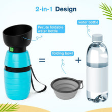 Pecute Trinkflasche für Hunde mit Faltbarer Wasserschale