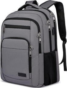 Wasserdichter Rucksack USB-Ladeanschluss 15,6 Zoll Grau