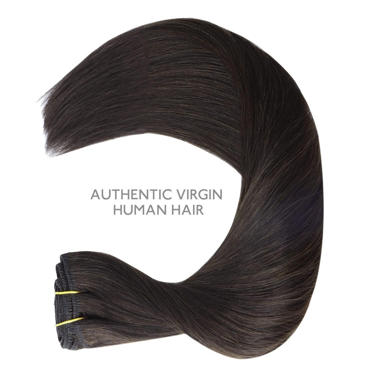 Echthaar Clip-in Extensions Dunkelbraun 50cm - 70g