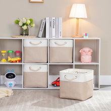 Mangata Aufbewahrungsbox Stoff 33x38x33cm 4er Pack Helles