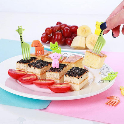 60x Mini Tier Obstgabeln Kunststoff Fingerfood Party Picks