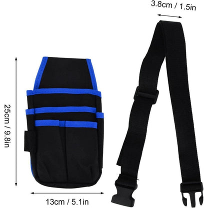 Werkzeugtasche mit Gürtel, Blau, 25x13cm, Oxford Stoff