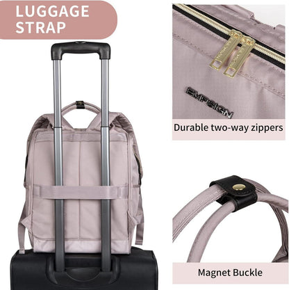 Damen Laptop Rucksack 15.6 Zoll in Rosa mit großer Kapazität