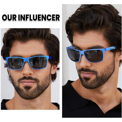 Polarisierte Herren Sonnenbrille Kohlefaser Metallrahmen