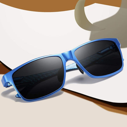Polarisierte Herren Sonnenbrille Kohlefaser Metallrahmen