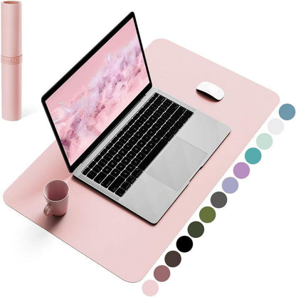 Großes Rosa Schreibtischunterlage Mauspad Leder Wildleder Office