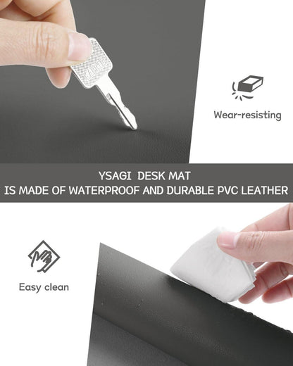 Großes Office Mousepad Schreibtischunterlage Leder Wildleder rutschfest