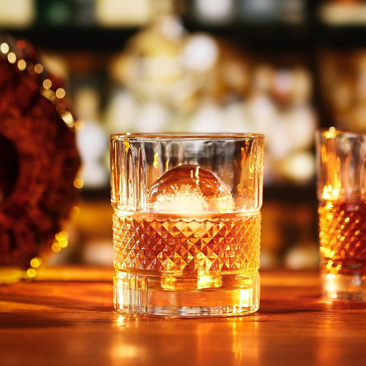 Whiskey Gläser 300ml 4er Set Whisky Rum Gin Tumbler Alkohol Männer Vatertag