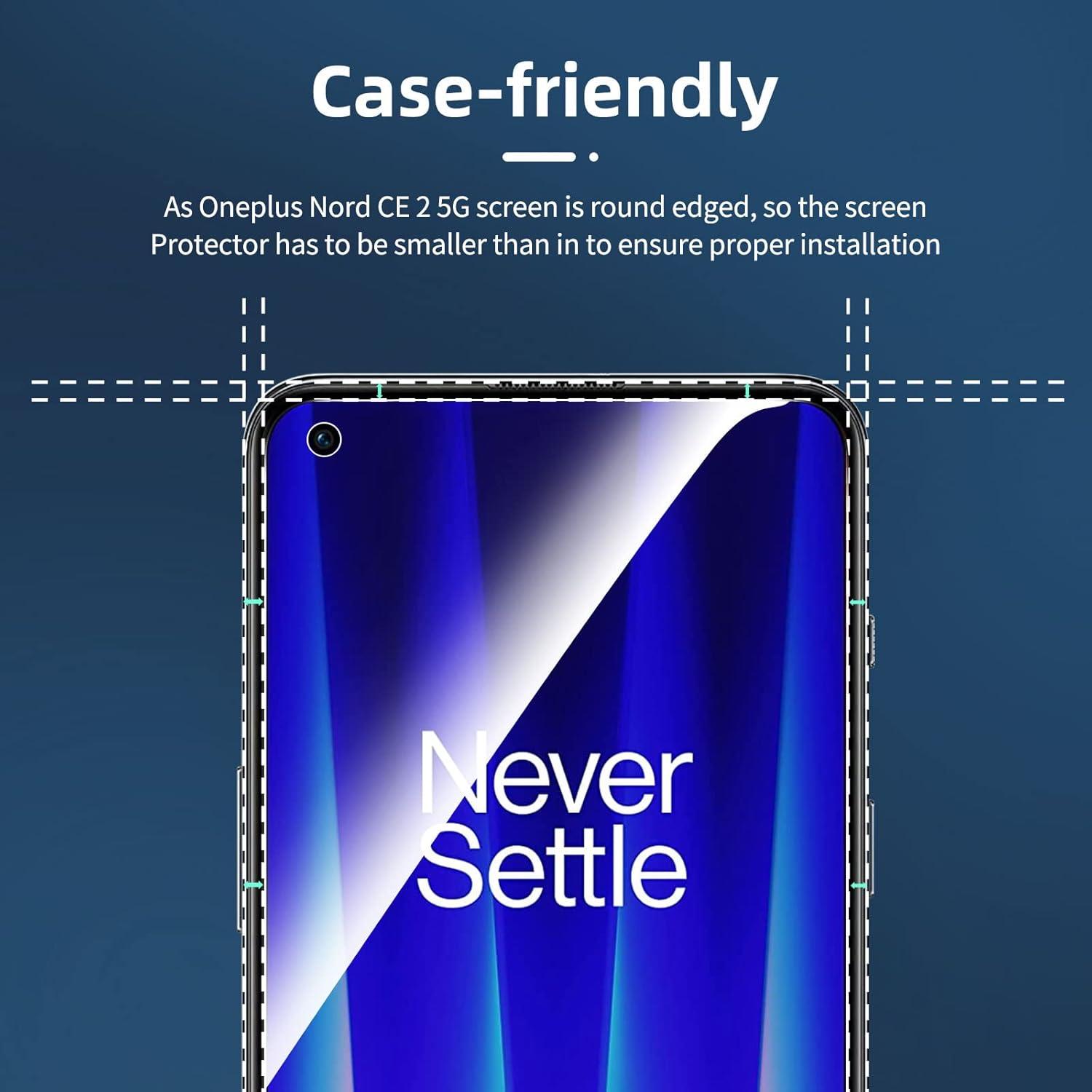 Panzer Schutz Glas für OnePlus Nord CE 2 5G 9H Härte Ultra-klar