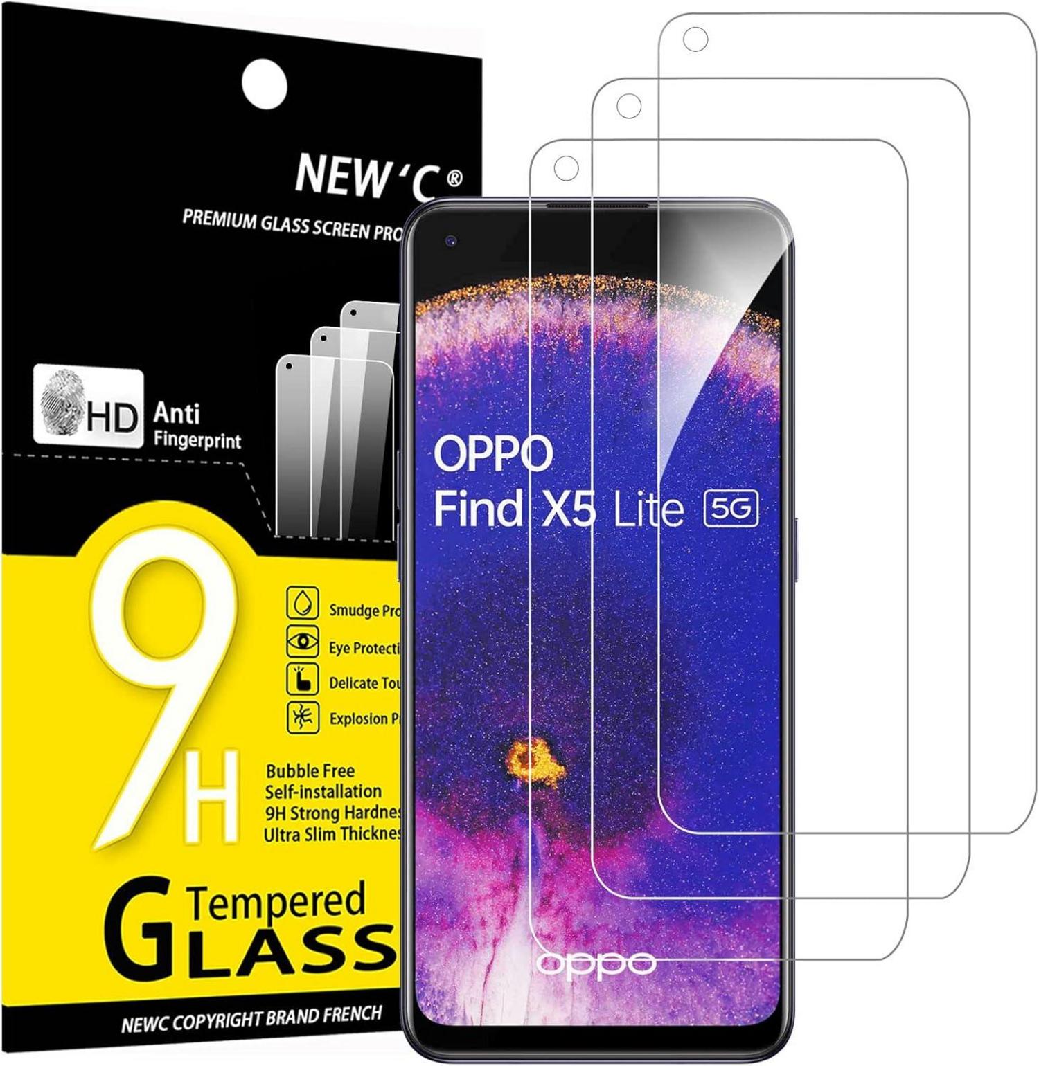 Displayschutzfolie 3 Stück Panzerglas Oppo Find X5 Lite