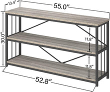 Schwarzer Konsolentisch Holz 3 Ebenen 140x34x74 cm Modernes